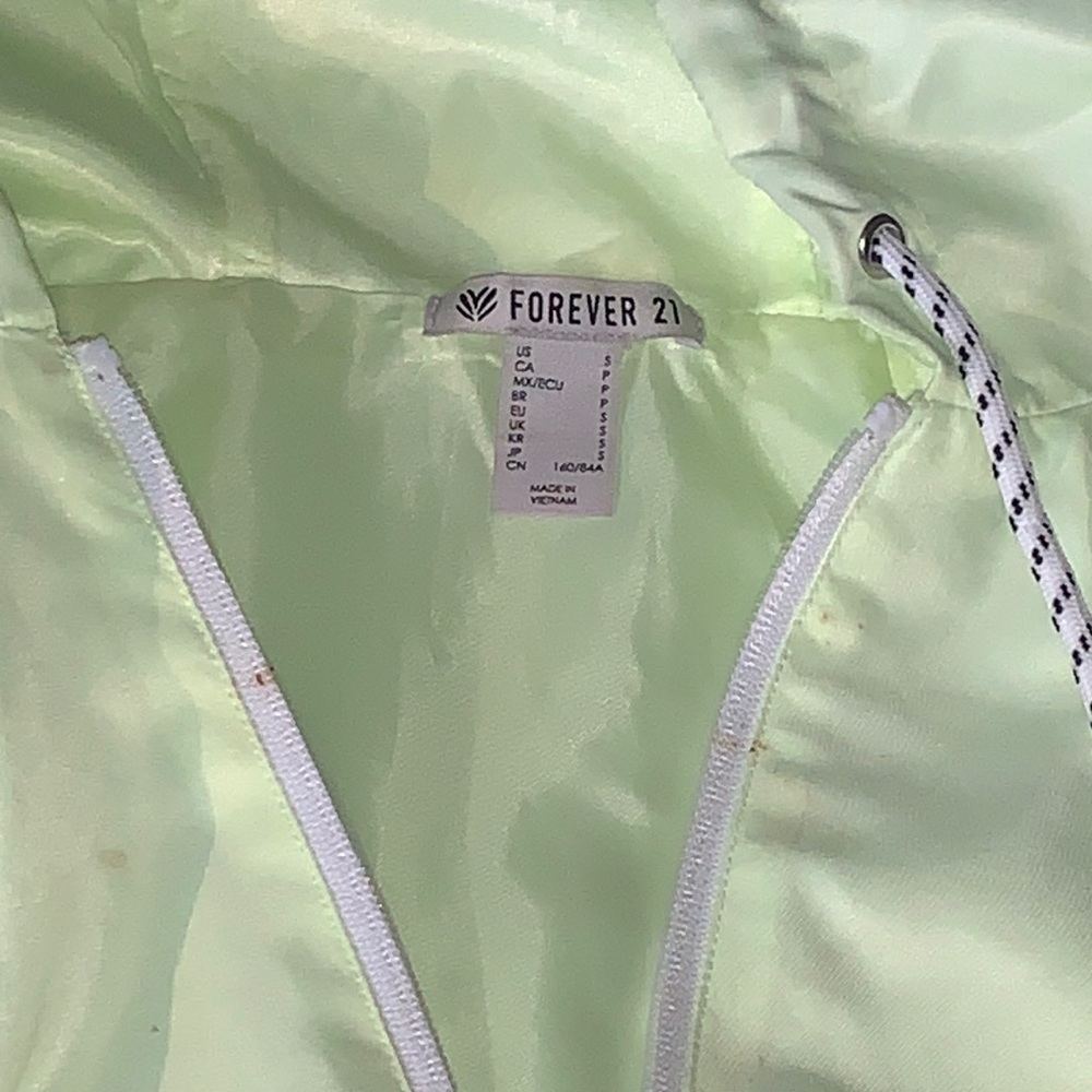Forever 21 green active windbreaker